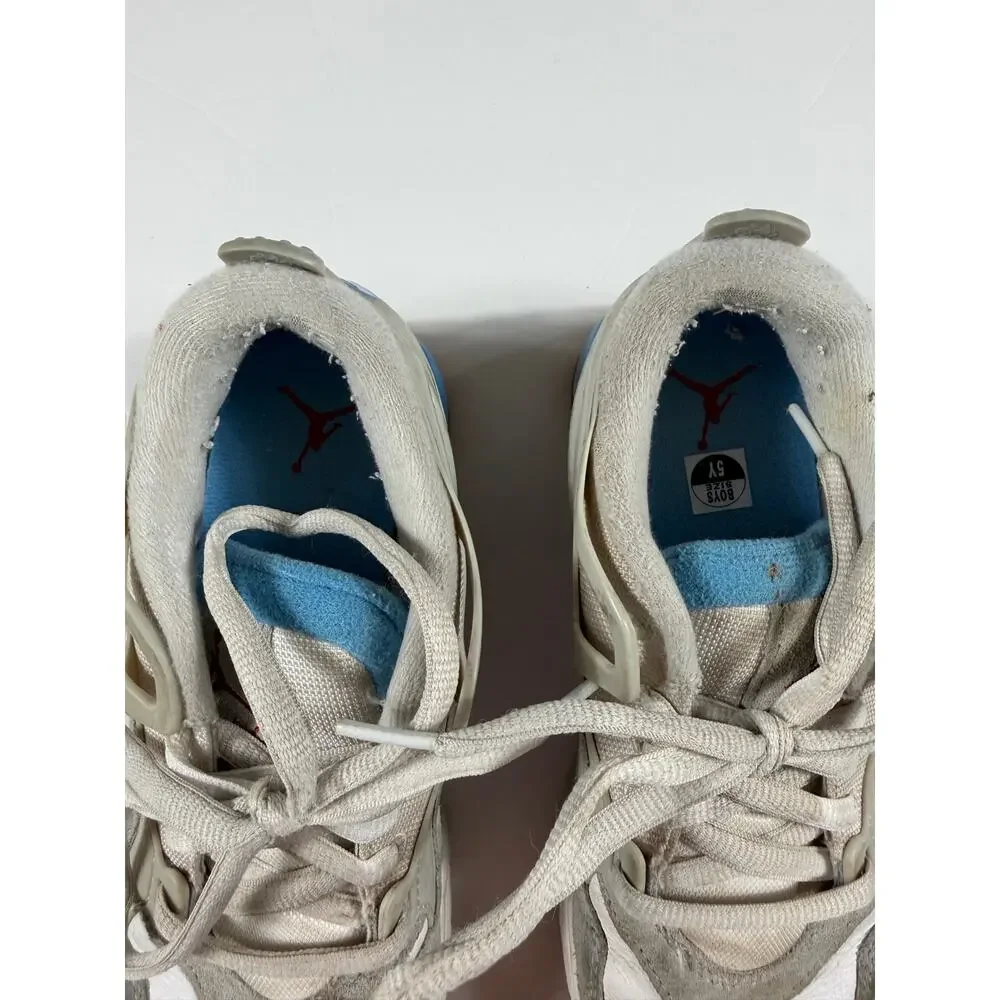 Nike Air Jordan 4 RM University Blue White Grey Sneakers Size 5 youth